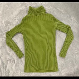 Women's Green Ruff Hewn Turtleneck Sweater
